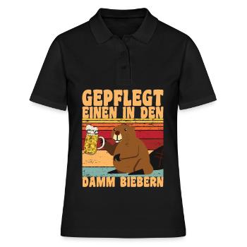 Geschenk zum Geburtstag - lustig Spruch JGA - Frauen Polo Shirt - Schwarz - Vorne - Ailine (174cm)