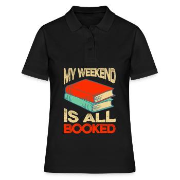 Buchliebhaber Geschenke Süße Buch Geschenkideen - Frauen Polo Shirt - Schwarz - Vorne - Ailine (174cm)