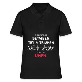 Né Entrepreneur Entrepreneur Maker Designs - Polo Femme - noir - Devant - Ailine (174cm)