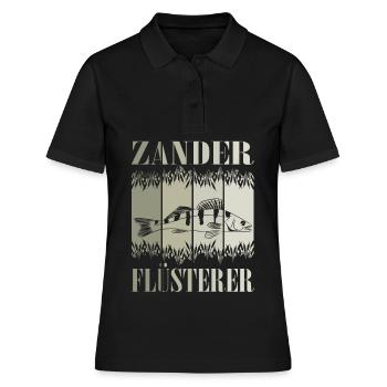 Zander Flüsterer - Frauen Polo Shirt - Schwarz - Vorne - Ailine (174cm)
