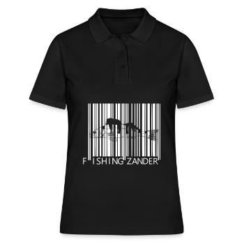 Zander - Zanderangeln - Frauen Polo Shirt - Schwarz - Vorne - Ailine (174cm)