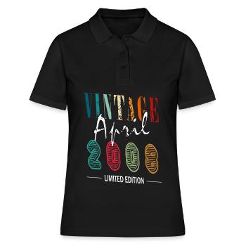 Legend since 2008 April 15 years of perfection - 15. - Women's Polo Shirt - black - Front - Ailine (174cm)