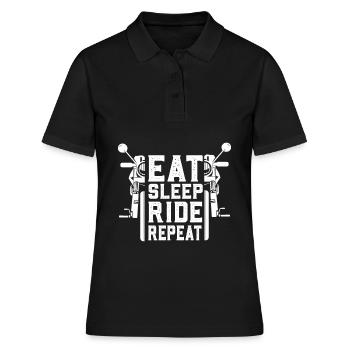 motard motard moto moto moto - Polo Femme - noir - Devant - Ailine (174cm)