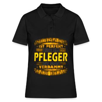 Chemise d’allaitement · Profession infirmière · Soins des plaies - Polo Femme - noir - Devant - Ailine (174cm)