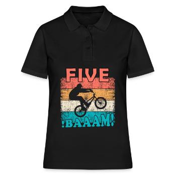 5 Birthday Bmx Bike 5 Years Five - Women's Polo Shirt - black - Front - Ailine (174cm)