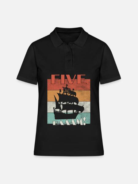 Pirat 5 Jahre Geburtstagsshirt - Frauen Polo Shirt - Schwarz