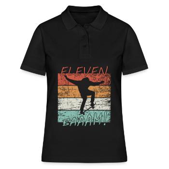 Kinder Geburtstag 11 Jahre - Skater - Frauen Polo Shirt - Schwarz - Vorne - Ailine (174cm)