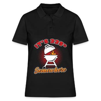 Grillades barbecue barbecue griller griller grillmeister - Polo Femme - noir - Devant - Ailine (174cm)