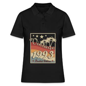 1993 - Jahrgang 1993 - Baujahr 1993 - Frauen Polo Shirt - Schwarz - Vorne - Ailine (174cm)