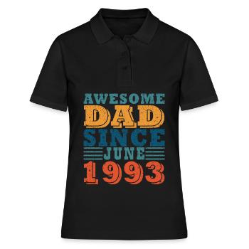 Juni 1993 Juni Geburtstagsgeschenk Juni 1993 - Frauen Polo Shirt - Schwarz - Vorne - Ailine (174cm)