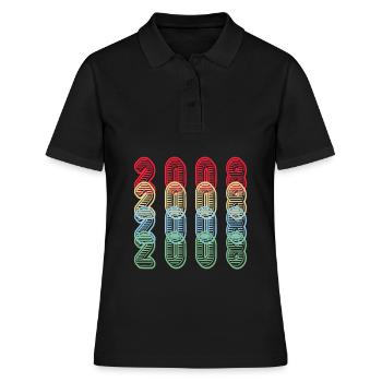 2008 - Jahrgang 2008 - Frauen Polo Shirt - Schwarz - Vorne - Ailine (174cm)
