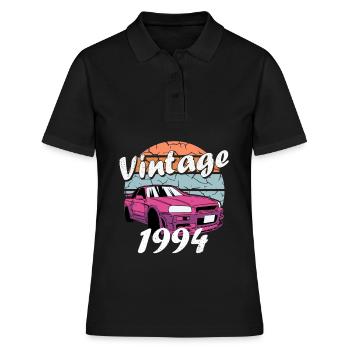 1994 - Baujahr 1994 - Jahrgang 1994 - Frauen Polo Shirt - Schwarz - Vorne - Ailine (174cm)