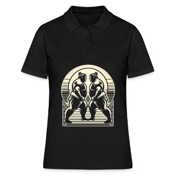 Sumo - Frauen Polo Shirt - Schwarz - Vorne - Ailine (174cm)
