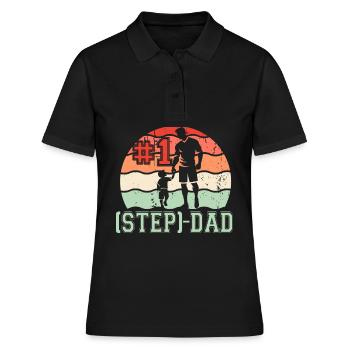 Step Dad - Women's Polo Shirt - black - Front - Ailine (174cm)