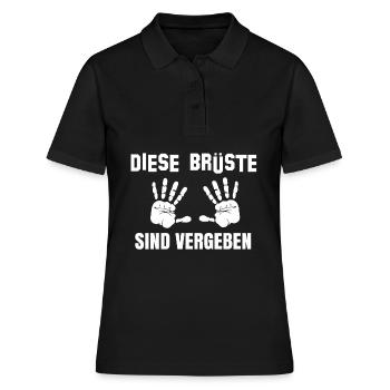 Diese Brüste Sind Vergeben - Frauen Polo Shirt - Schwarz - Vorne - Ailine (174cm)