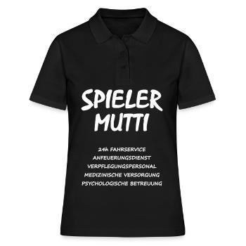 Spieler Mutti - Frauen Polo Shirt - Schwarz - Vorne - Ailine (174cm)