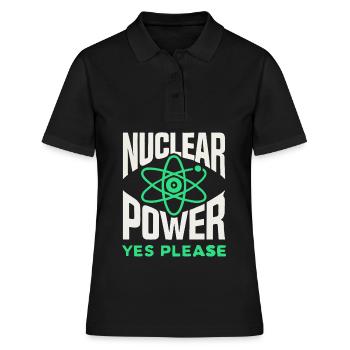 Énergie nucléaire s’il vous plaît - Pour l’énergie propre - Polo Femme - noir - Devant - Ailine (174cm)