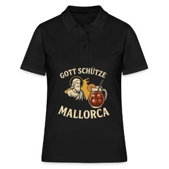 Que Dieu bénisse Majorque – Sangria & Sun - Polo Femme - noir - Devant - Ailine (174cm)