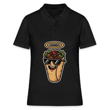 Holy kebab – snack of heaven - Women's Polo Shirt - black - Front - Ailine (174cm)