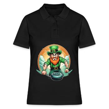 Curling Trèfle de la Saint-Patrick - Polo Femme - noir - Devant - Ailine (174cm)