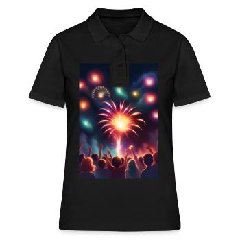 Atemberaubendes Feuerwerk - Frauen Polo Shirt - Schwarz - Vorne - Ailine (174cm)