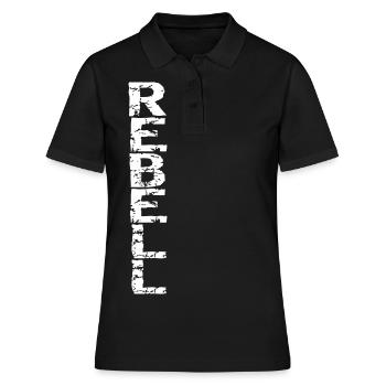 REBEL legend pride rebellion resistance gift - Women's Polo Shirt - black - Front - Ailine (174cm)