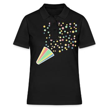 Confetti party shirt - Women's Polo Shirt - black - Front - Ailine (174cm)