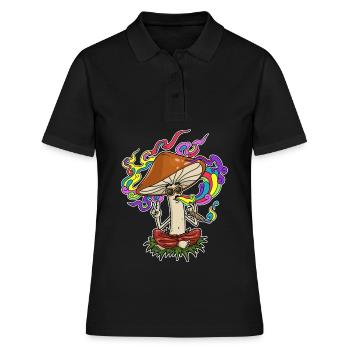 Champignon magique Champignons hallucinogènes Champignons de mauvaises herbes - Polo Femme - noir - Devant - Ailine (174cm)