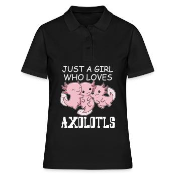 Axolotl chemise fille créature sous-marine Axolotl - Polo Femme - noir - Devant - Ailine (174cm)