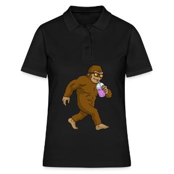 Bigfoot Bubble Tea Cadeau Pinker Bubble Tea - Polo Femme - noir - Devant - Ailine (174cm)