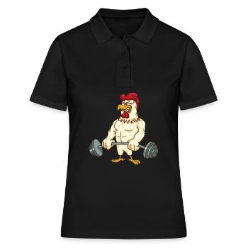 Deadlift Gym Cadeau Gym Musculation - Polo Femme - noir - Devant - Ailine (174cm)