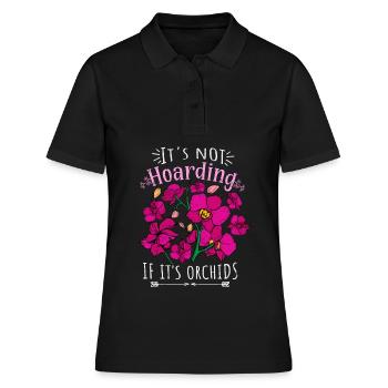 Orchidee Geschenkidee Frauen Floristin Orchidee - Frauen Polo Shirt - Schwarz - Vorne - Ailine (174cm)