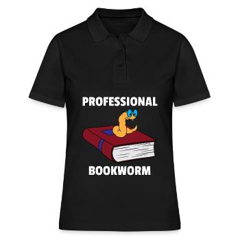 Book Reading Books Learning Bookish Gift - Women's Polo Shirt - black - Front - Ailine (174cm)