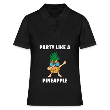 Dabbing Ananas Dab Sonnenbrille Hawaii Geschenk - Frauen Polo Shirt - Schwarz - Vorne - Ailine (174cm)