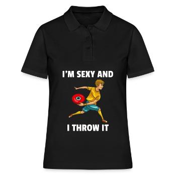 Cadeau de golf disque disque disque volant ultime Frisbee - Polo Femme - noir - Devant - Ailine (174cm)