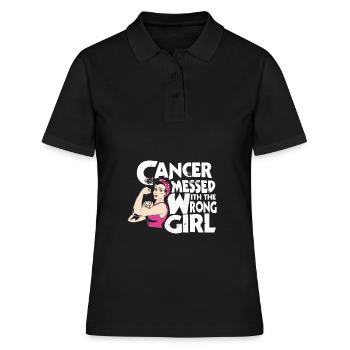 le cancer a joué avec la mauvaise fille - Polo Femme - noir - Devant - Ailine (174cm)