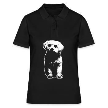 Cadeau d'amant de chien de chiens maltais - Polo Femme - noir - Devant - Ailine (174cm)