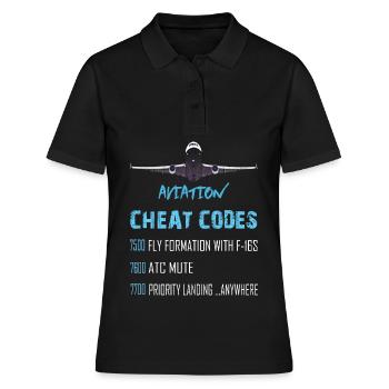 Aviation cheat codes - Women's Polo Shirt - black - Front - Ailine (174cm)