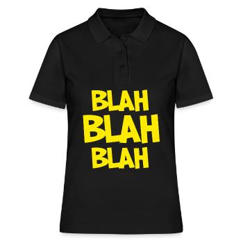 Blahblahblah Blablabla Blah Bla blabla Geschwätz - Polo Femme - noir - Devant - Ailine (174cm)