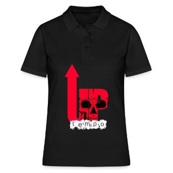 Speedcore 240 BPM Techno Rave Uptempo Gabber - Polo Femme - noir - Devant - Ailine (174cm)