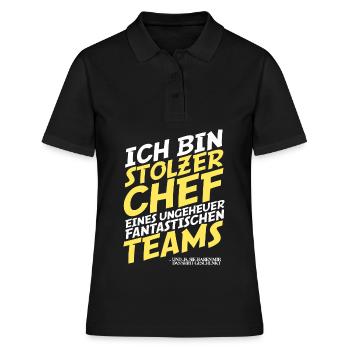 Proud Boss Of a Fantastic Team Boss Office - Women's Polo Shirt - black - Front - Ailine (174cm)
