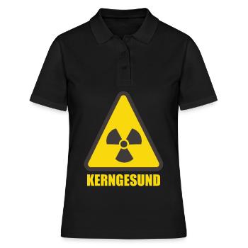 Healthy Radioactive Nuclear Nuclear Power Biohazard - Women's Polo Shirt - black - Front - Ailine (174cm)