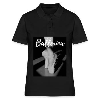 BALLERINA - Frauen Polo Shirt - Schwarz - Vorne - Ailine (174cm)