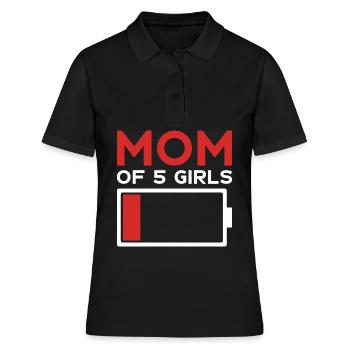 MAMAN CINQ FILLES MAMAN DE 5 FILLES - Polo Femme - noir - Devant - Ailine (174cm)