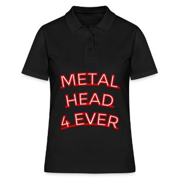 Metal Head 4 Ever - Women's Polo Shirt - black - Front - Ailine (174cm)