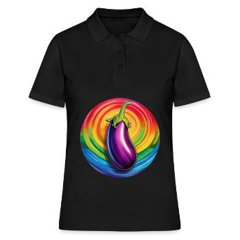 Aubergine LGBTQ - Polo Femme - noir - Devant - Ailine (174cm)