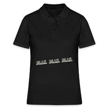 Blahblahblah Blablabla Blah Bla blabla Geschwätz - Polo Femme - noir - Devant - Ailine (174cm)