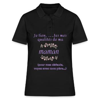 Vererbung Humor - Frauen Polo Shirt - Schwarz - Vorne - Ailine (174cm)