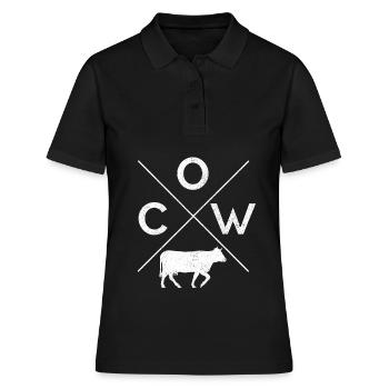 Cadeau de fermier vache vache taureau vache laitière vache laitière - Polo Femme - noir - Devant - Ailine (174cm)