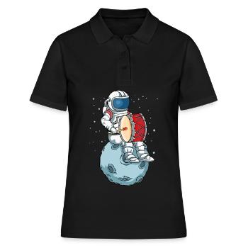 Große Trommel Big Band Orchester Bassdrum Trommel - Frauen Polo Shirt - Schwarz - Vorne - Ailine (174cm)
